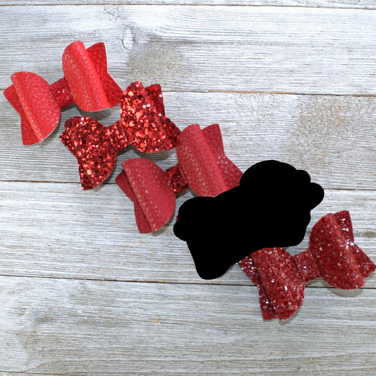 2.5" Shades of Red Bows