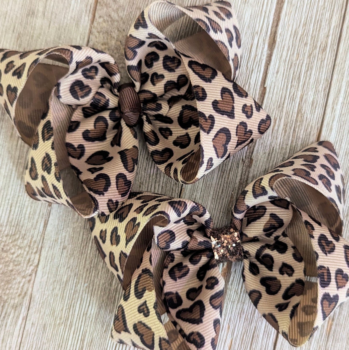 4" Leopard Ribbon Hair Bow