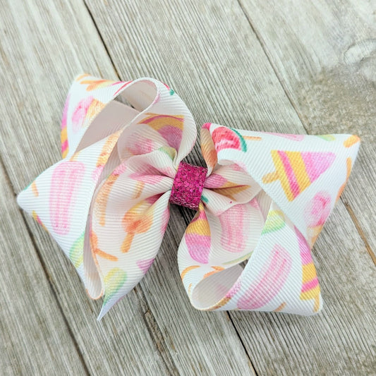 4" Popsicle Ribbon Hair Bow