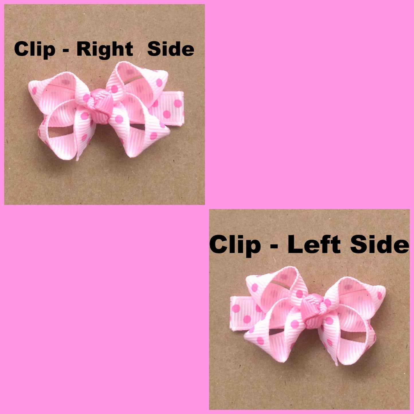 CLEARANCE 4" Mauve Color Boutique Ribbon Hair Bow