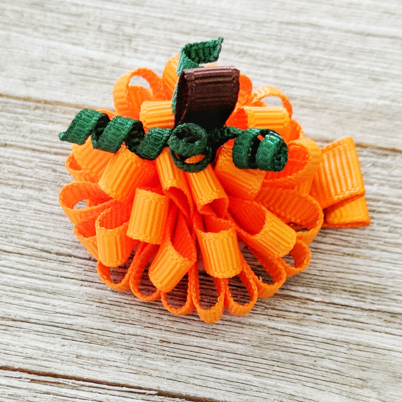 Pumpkin Loopy Puff Bow - 2 Sizes
