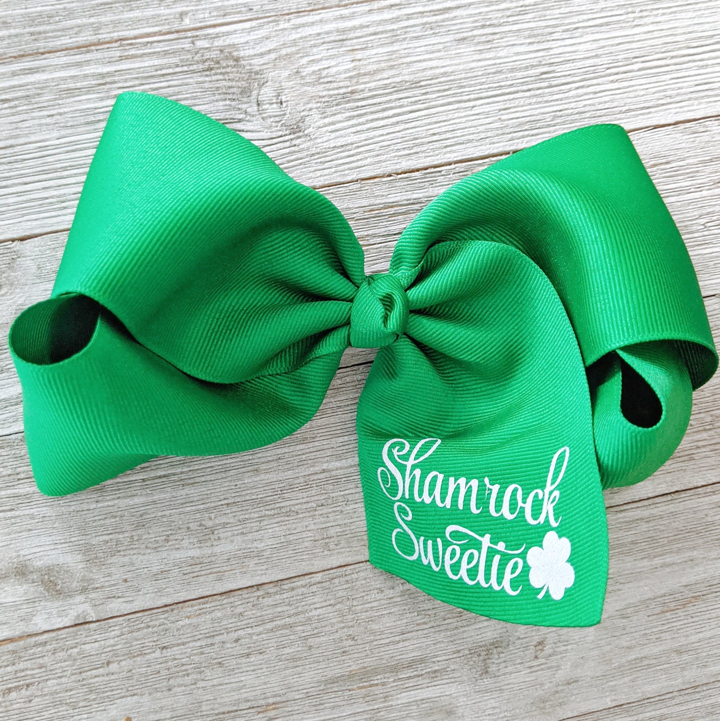 Jumbo 6-7 Inch St. Patrick's Day Ribbon Hair Bow