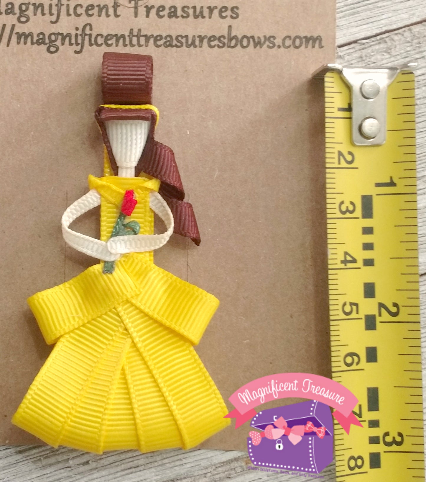 Belle from Beauty and the Beast Hair Bow