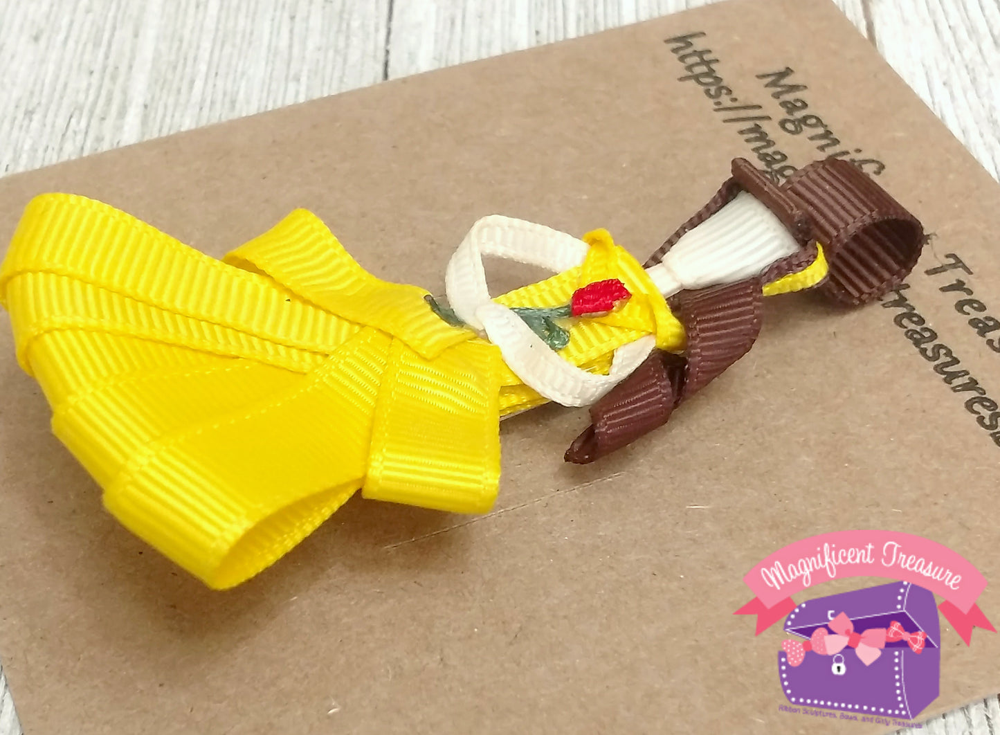 Belle from Beauty and the Beast Hair Bow