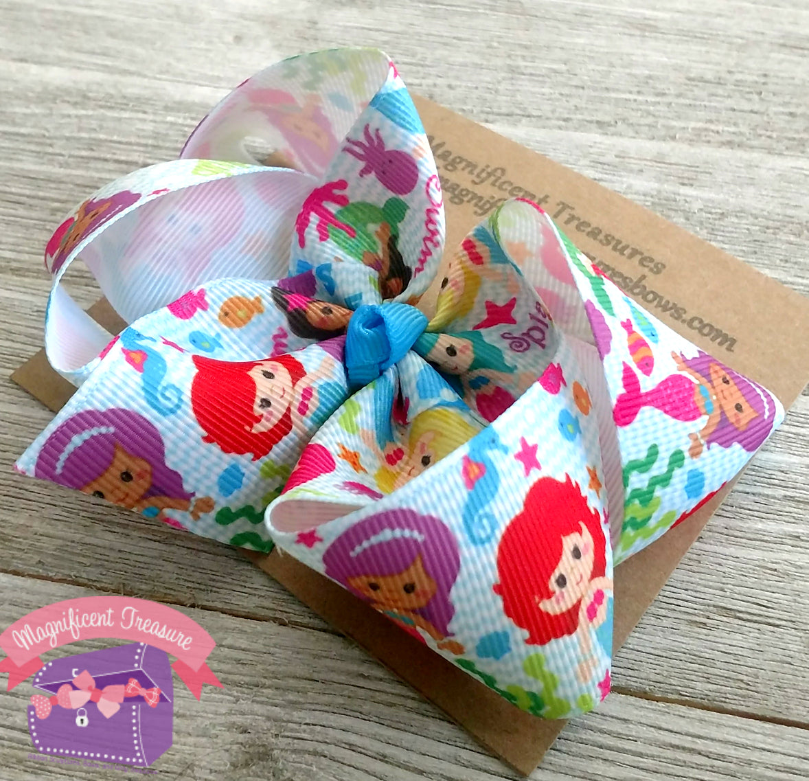 Mermaid 4" Hair Bow