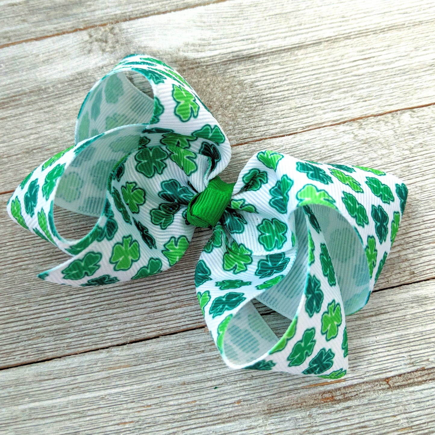 4" St. Patrick's Day Ribbon Hair Bow