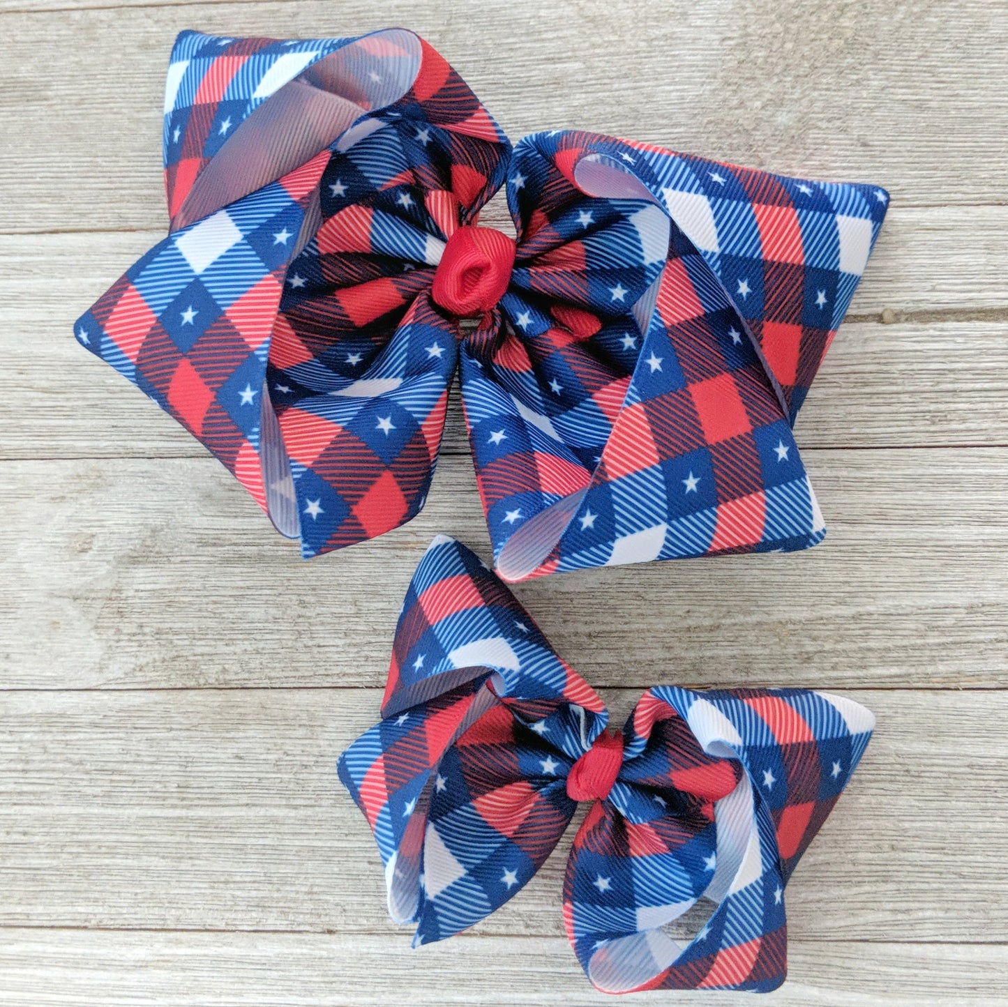 4" Patriotic Ribbon Hair Bow