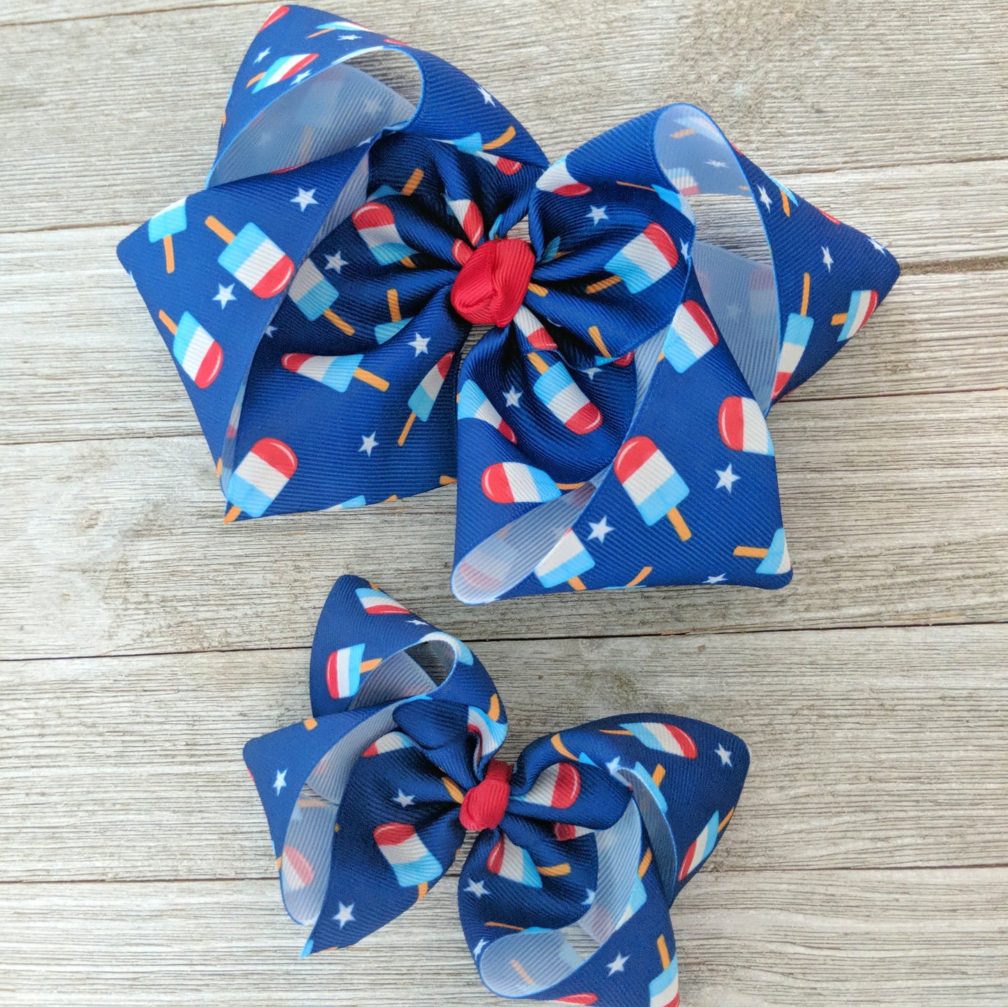 4" Patriotic Ribbon Hair Bow