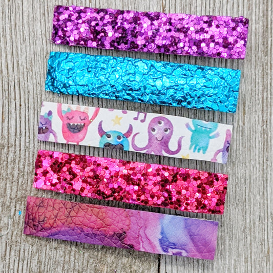 Friendly Monster Glitter Clippie Set