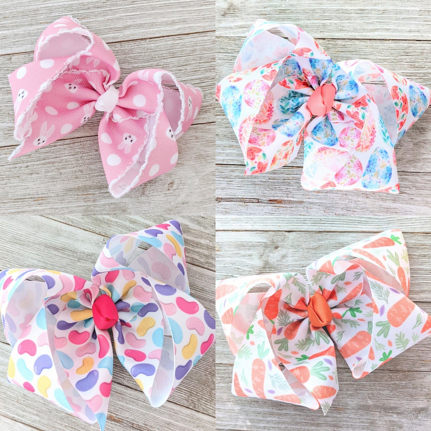 6" Easter Ribbon Hair Bow