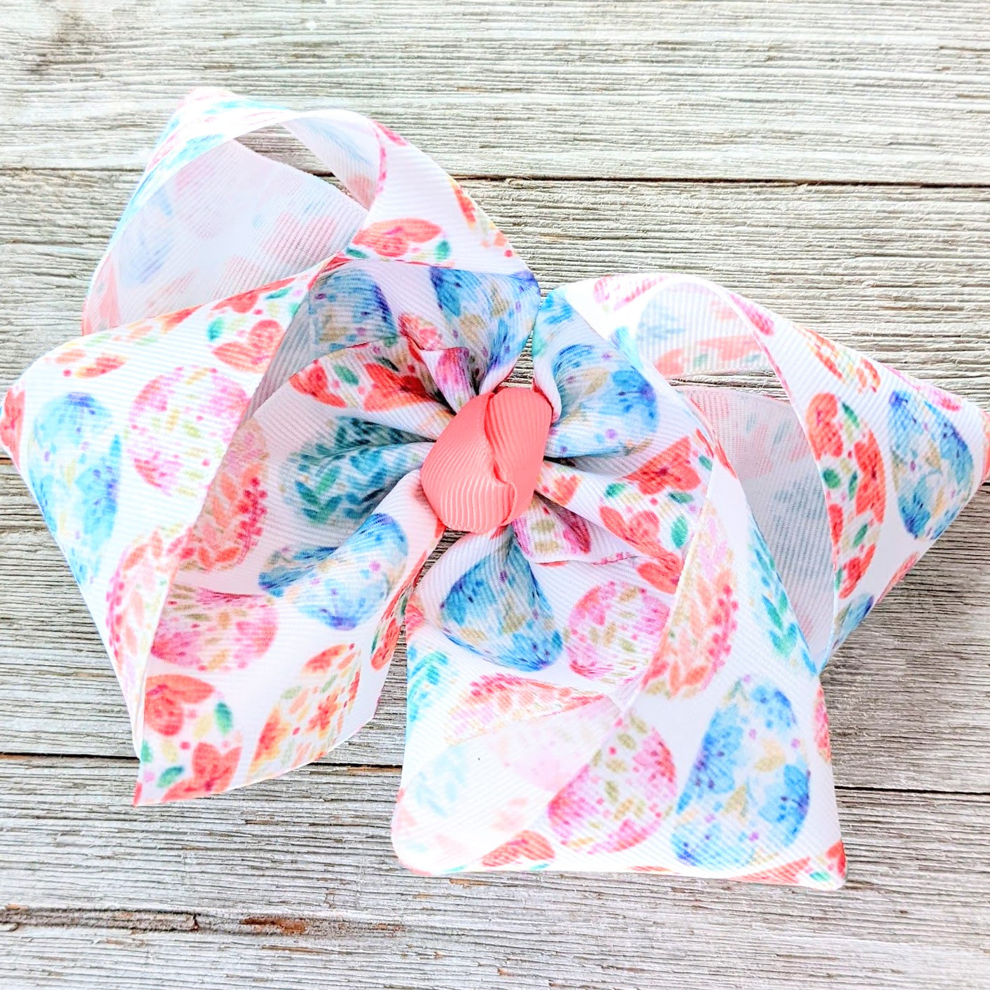 6" Easter Ribbon Hair Bow