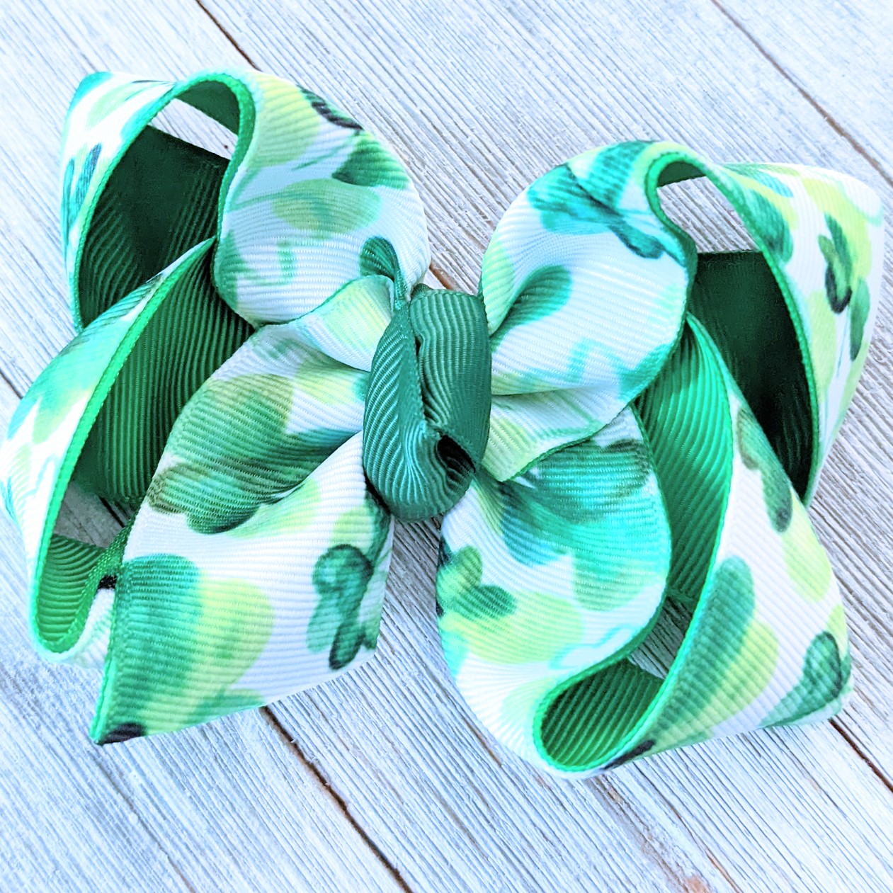4" St. Patrick's Day Ribbon Hair Bow