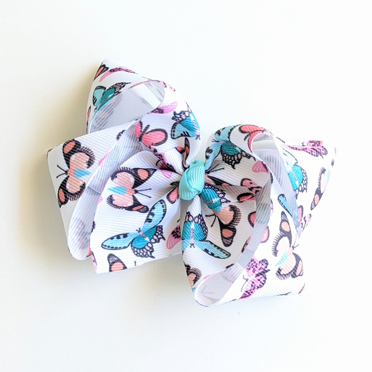 4" Butterflies Ribbon Hair Bow