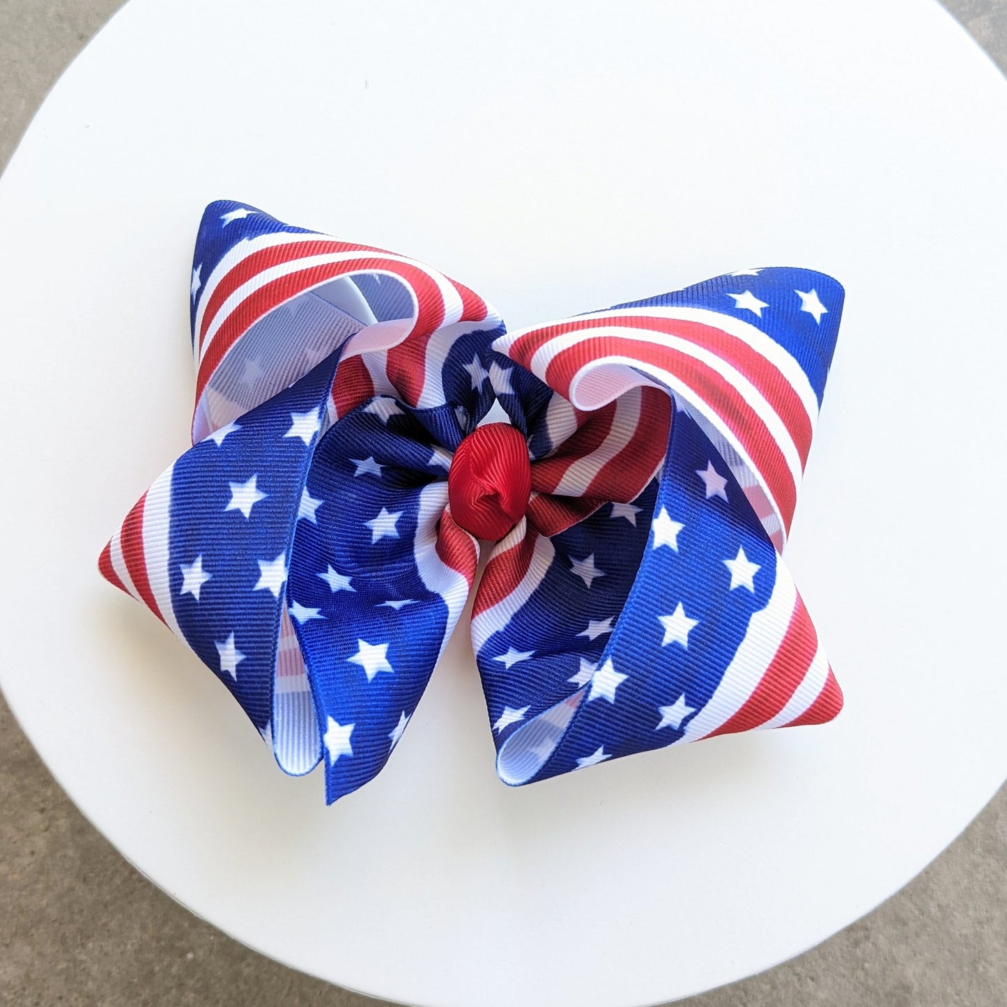 6" Patriotic Ribbon Hair Bow