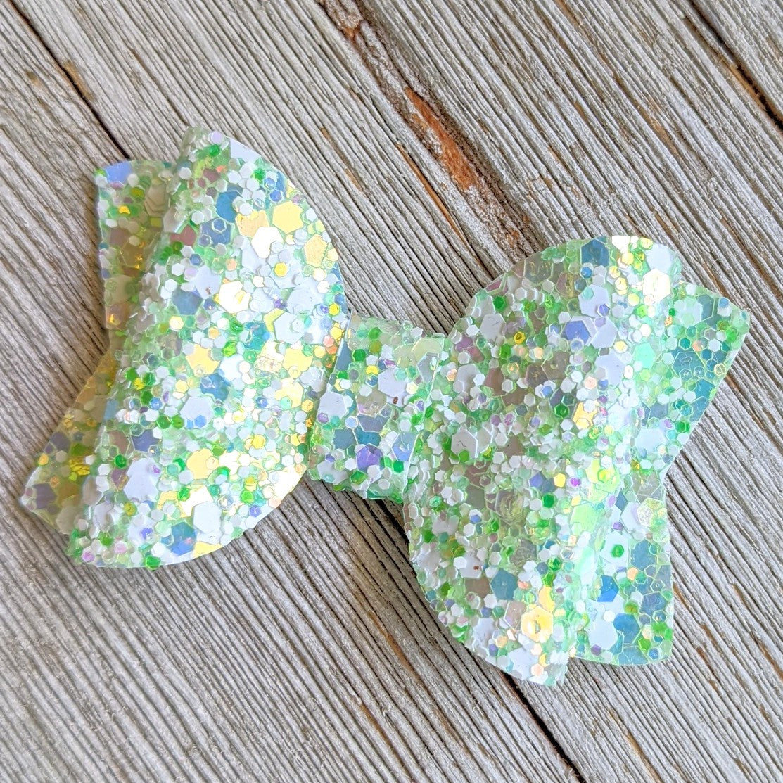 2.5" Green Glitter Bow