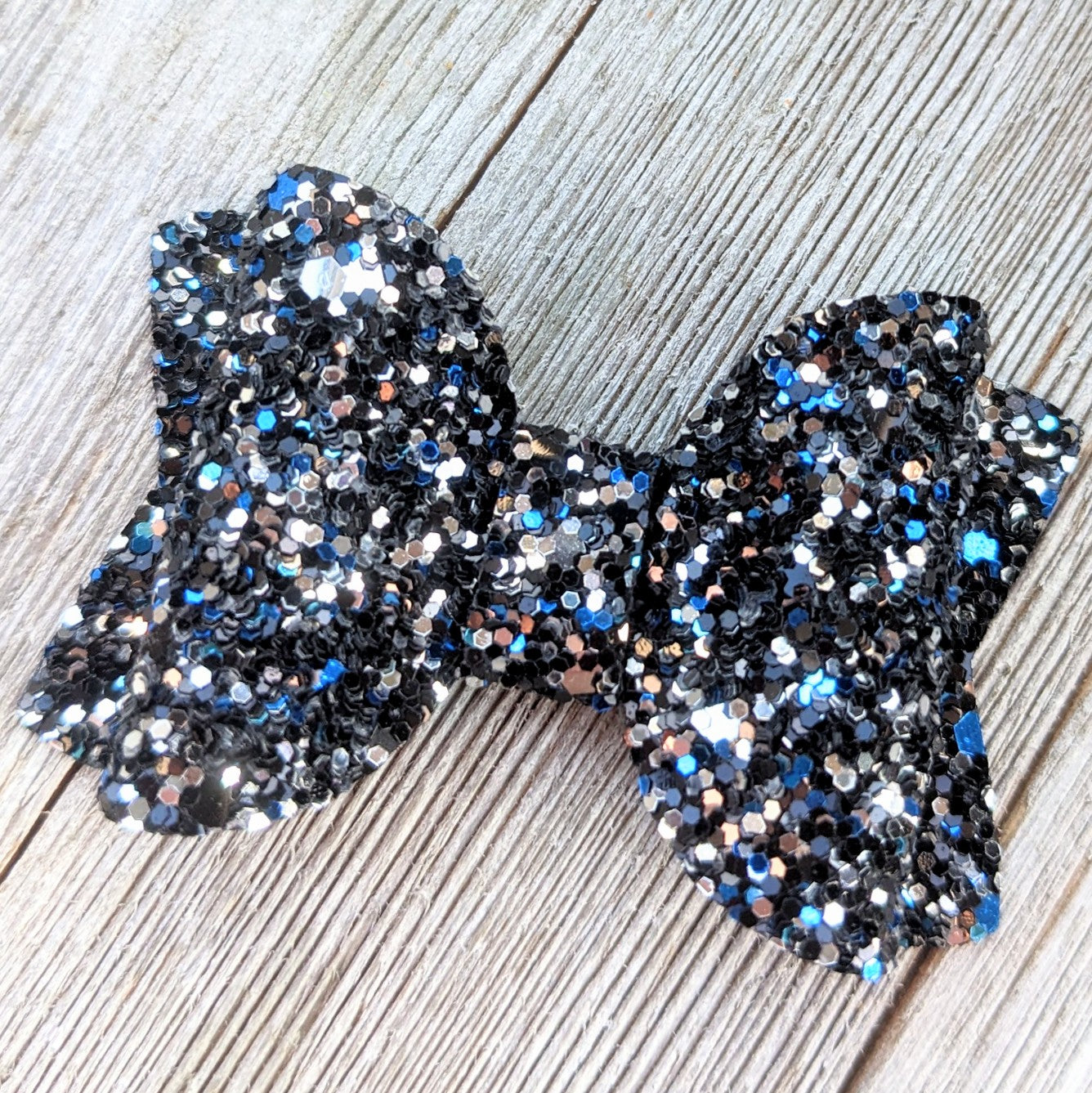 2.5" Black Glitter Bow