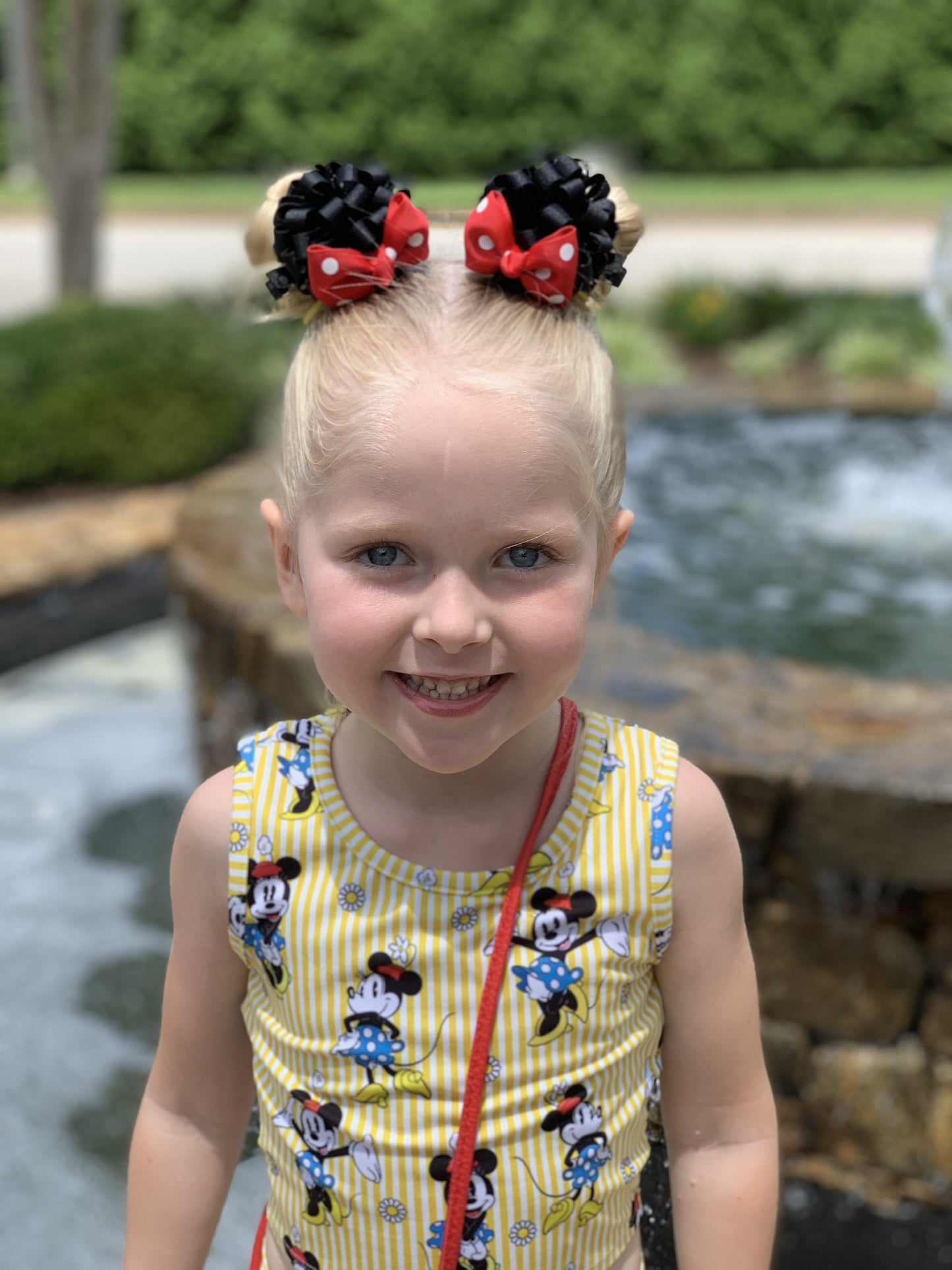 Minnie Mouse Ears on Clips and Optional Soft Headband