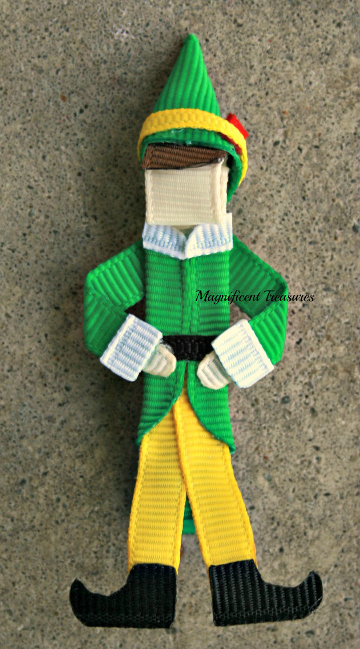 Buddy the Elf Ribbon Sculpture Hair Clip or Pin