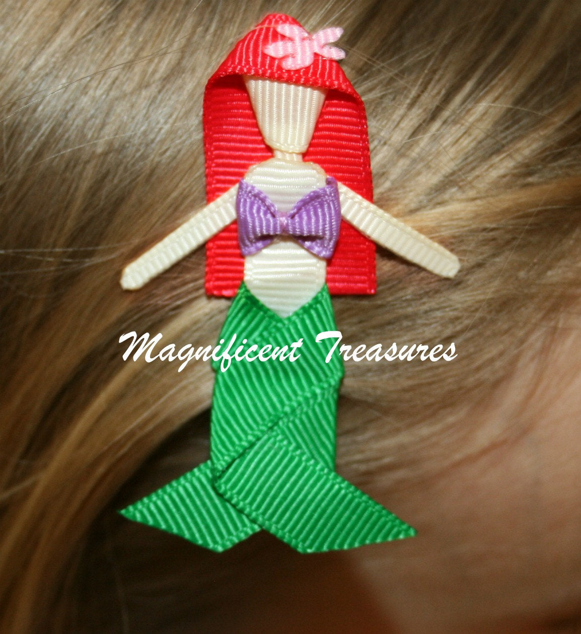 Little Mermaid Ariel Ribbon Sculpture