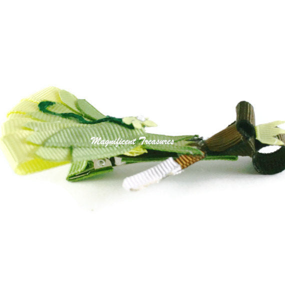 Princess Tiana Hair Clip Ribbon Sculpture