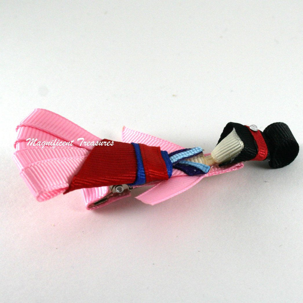 Mulan Inspired Ribbon Sculpture Hair Clip