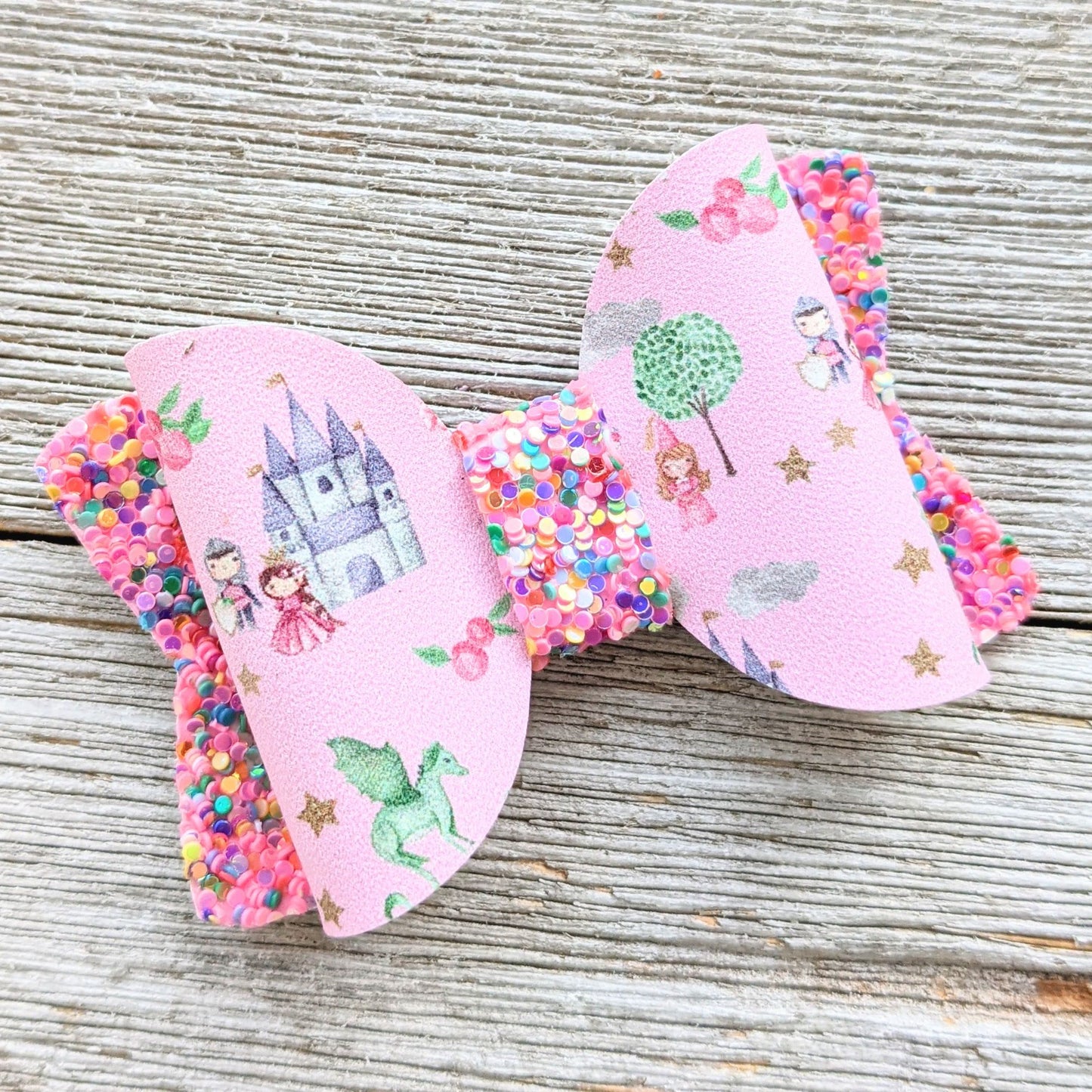 2.5" Princess Glitter Bow