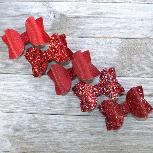 2.5" Shades of Red Bows