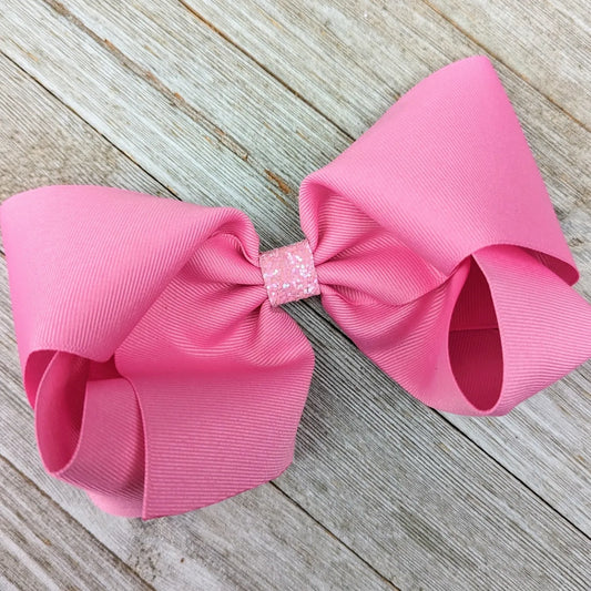 CLEARANCE 8" Barbie Pink Color Ribbon Hair Bow