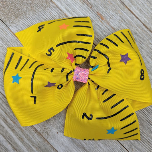 5" Ruler Bow Tie Hair Bow