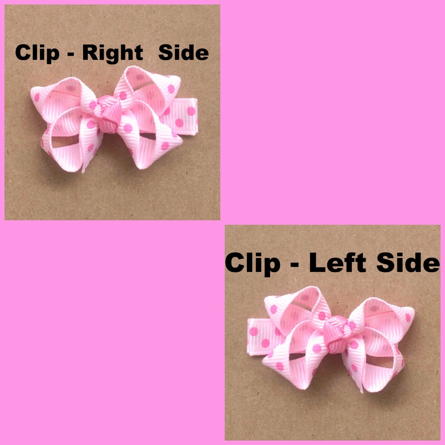 CLEARANCE 4" Soft Pink Color Boutique Ribbon Hair Bow