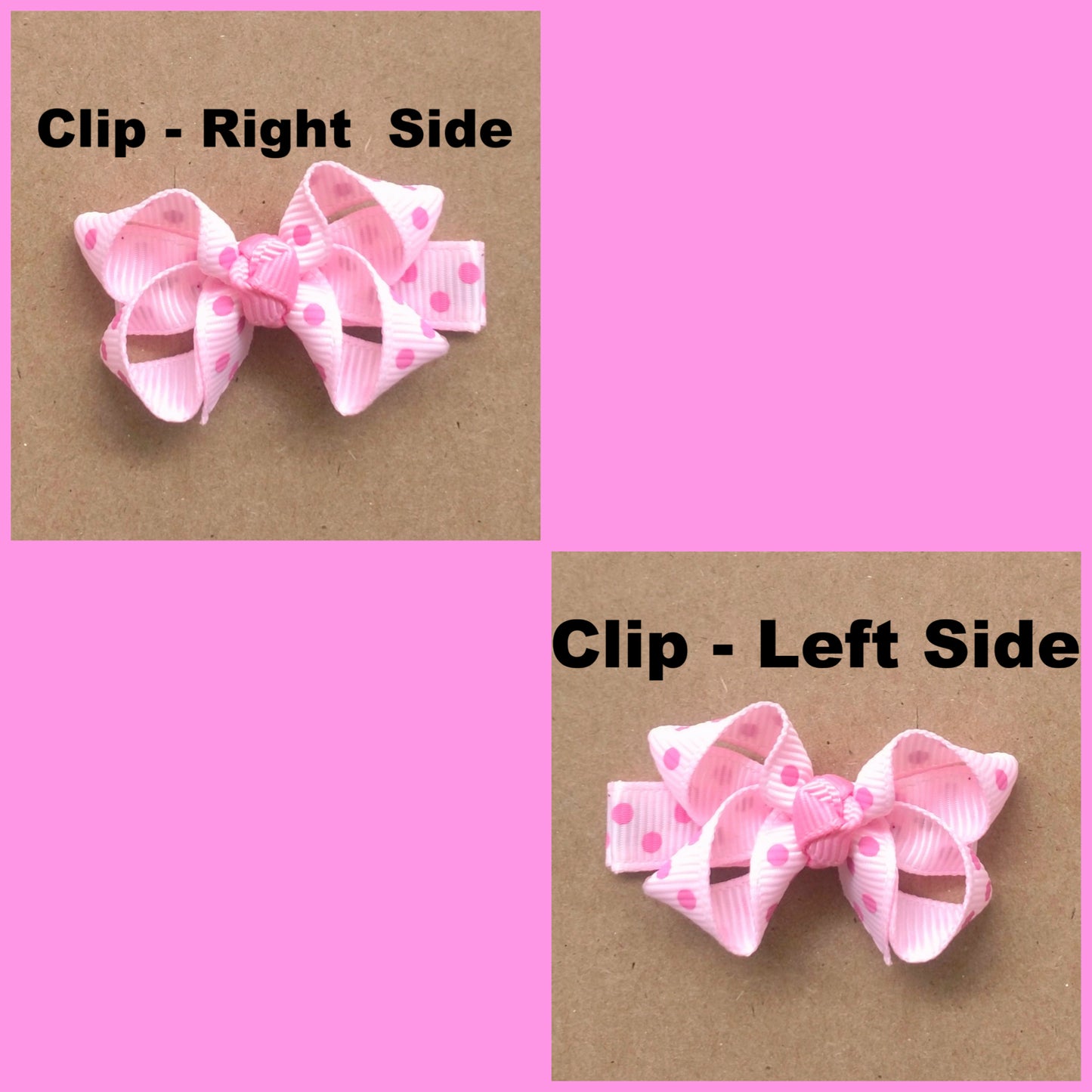 8" Solid Color Ribbon Hair Bow