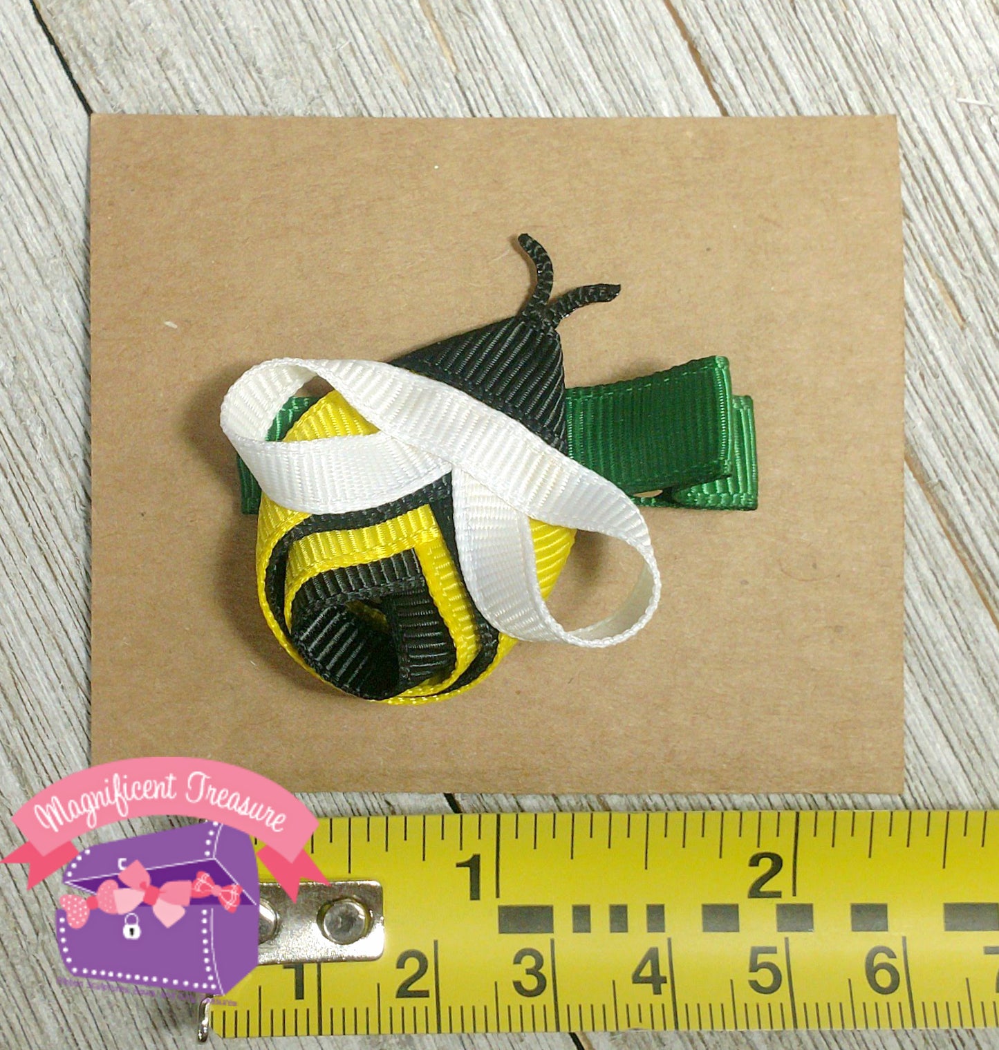 Bumble Bee Bug Hair Bow Size