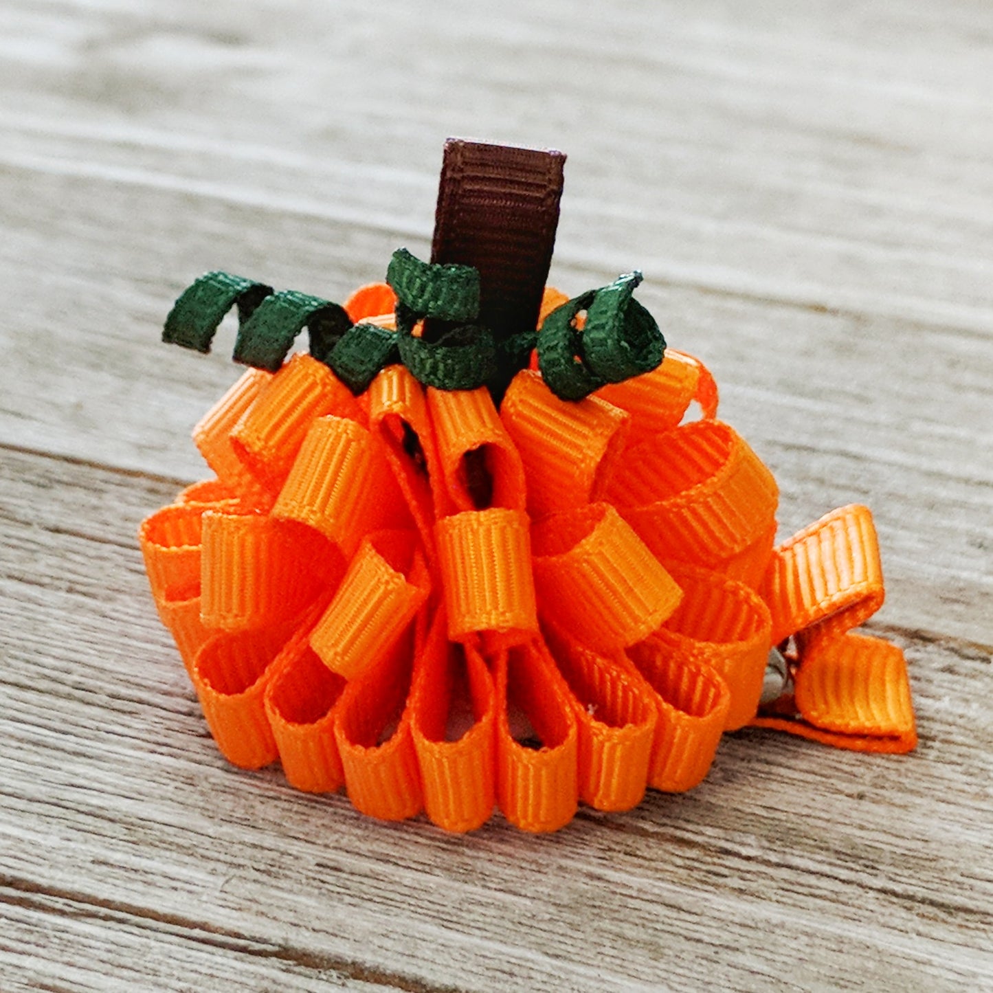 Pumpkin Loopy Puff Bow - 2 Sizes
