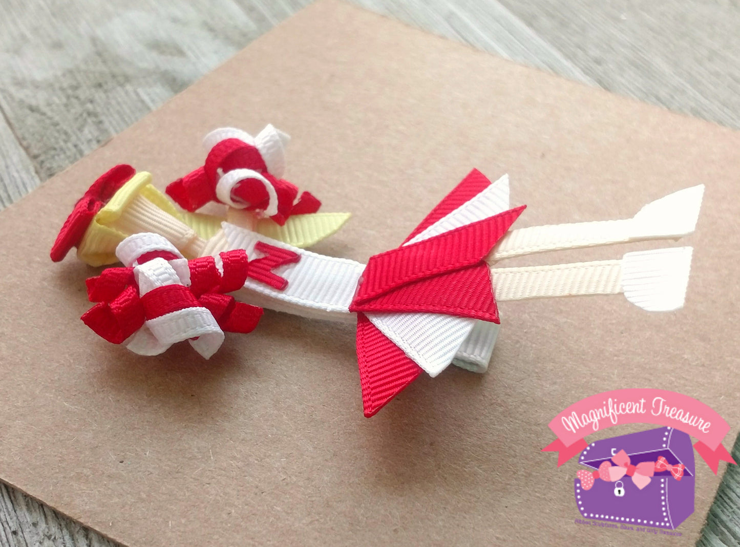 Customizable Cheerleader Hair Clip, Pin, or Christmas Tree Ornament