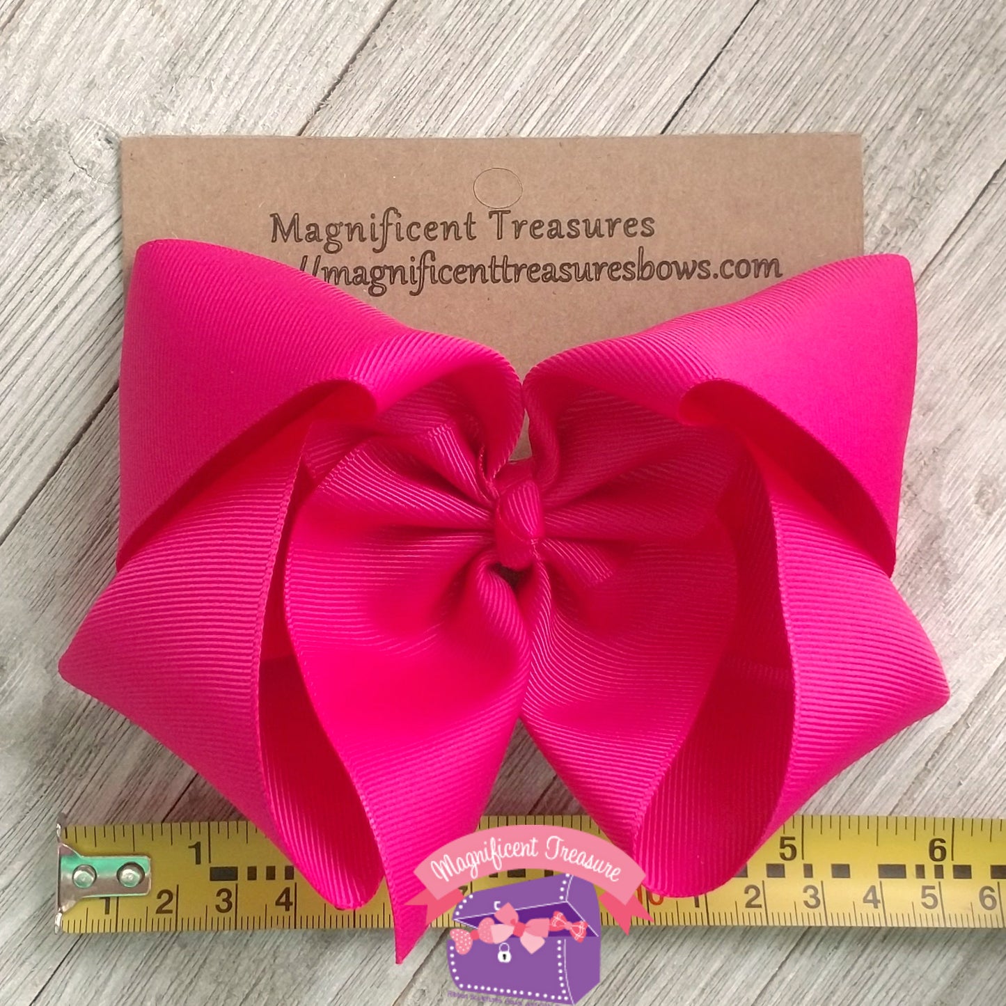 6" Solid Color Ribbon Boutique Hair Bow