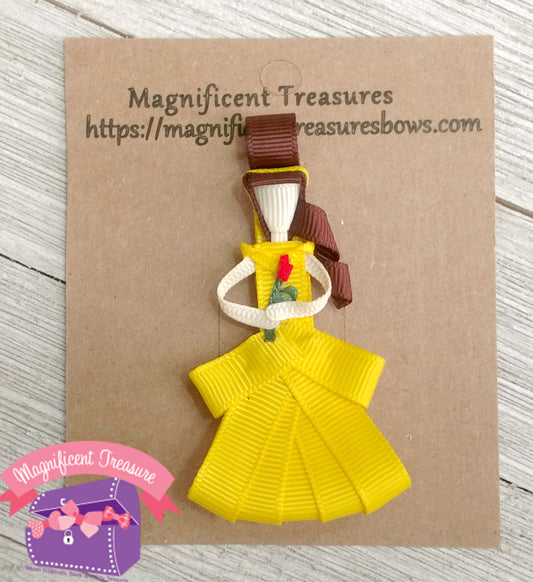 Belle from Beauty and the Beast Hair Bow