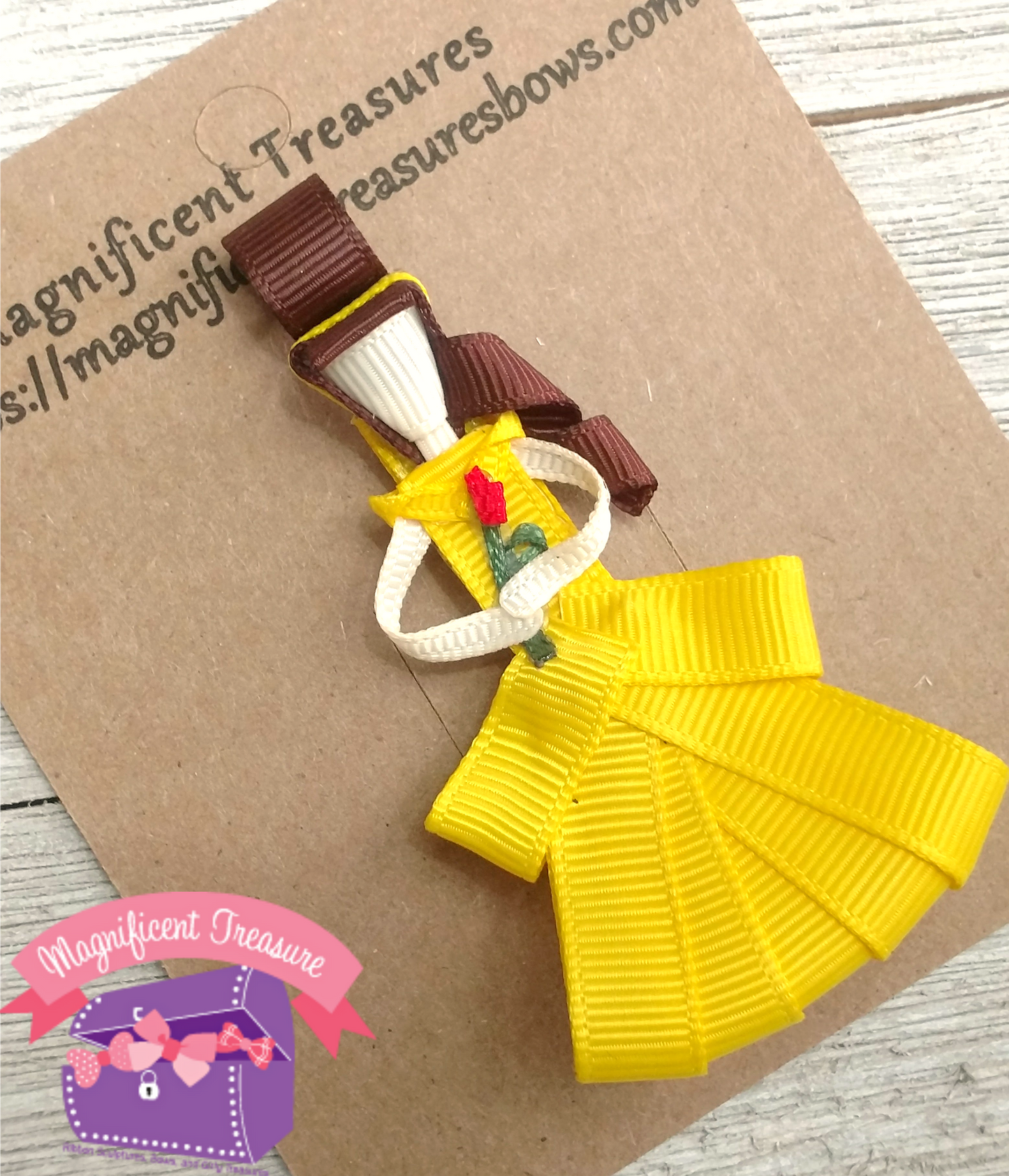 Belle from Beauty and the Beast Hair Bow
