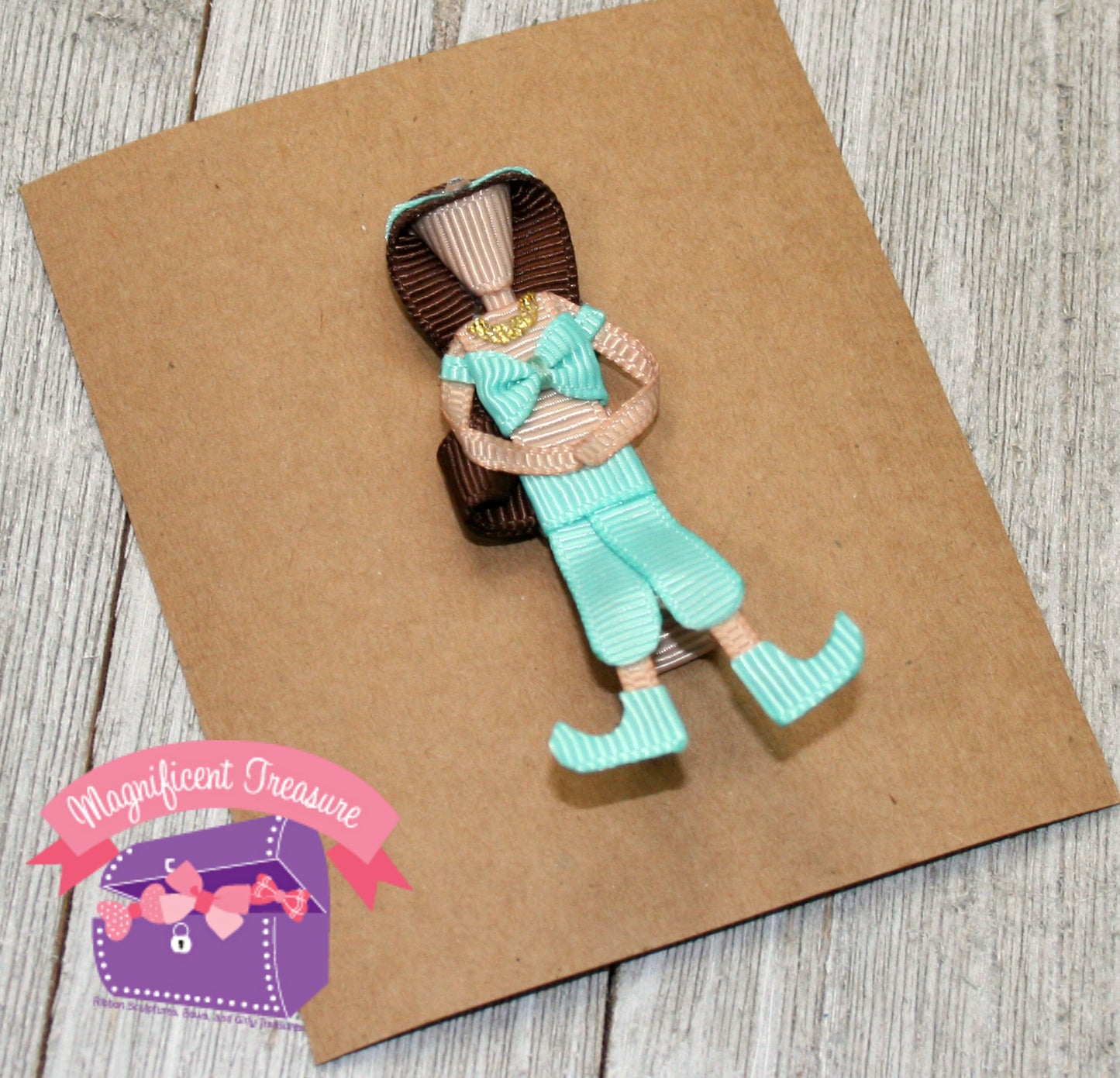 Princess Jasmine Ribbon Sculpture Hair Clip or Pin