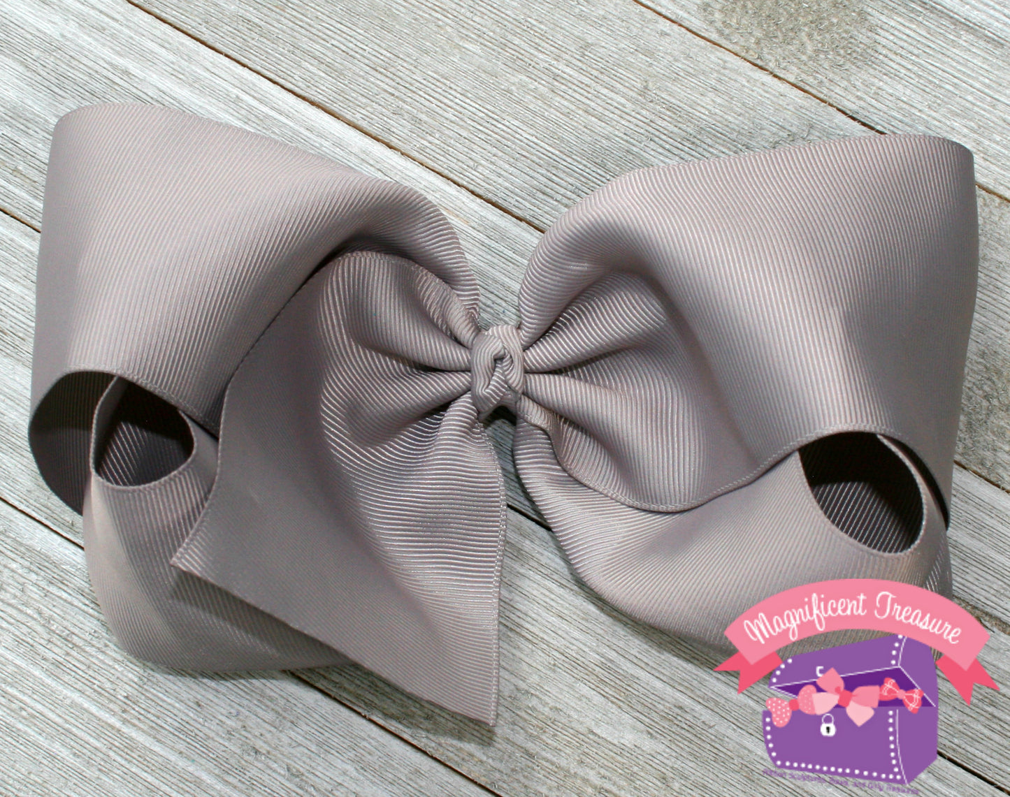 8" Solid Color Ribbon Hair Bow