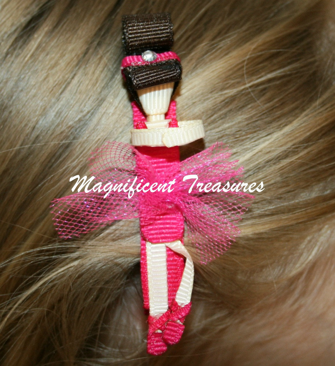 Ballerina Ribbon Sculpture Hair Clip